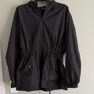 Black rain coat